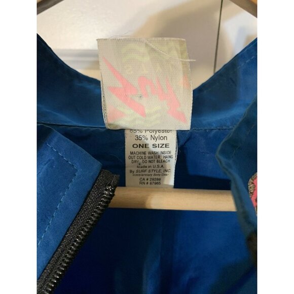 Surf Style‎ Purple Iridescent Vintage 90'S 1/4 zip Pullover Windbreaker One Size - Picture 2 of 9